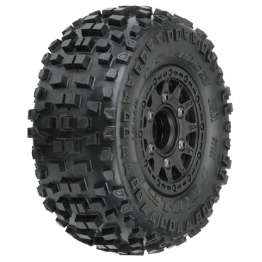 Pro-Line 1:10 Badlands Front/Rear 2.2"/3.0" SC Mounted 12mm Black Rai PRO1182-10
