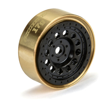 Pro-Line Racing RockShooter Brass 1.0" 7mm Crawler Wheels2 Black 1:24 PRO2812-00