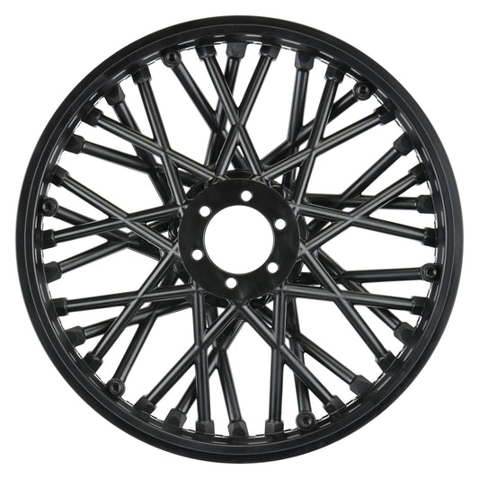 Pro-Line Racing Bullyspoke V2 Bead Front Wheel Black: Promoto-MX 1:4 PRO283203