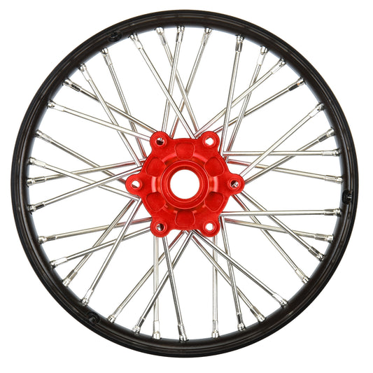 Pro-Line Racing ProSpec Aluminum V2 Bead Front Wheel Black/Red 1 1:4 PRO283600T2