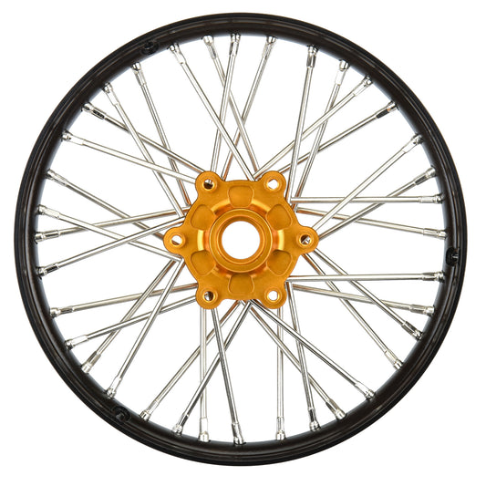 Pro-Line Racing ProSpec Aluminum V2 Bead Front Wheel Black/Gold1 1:4 PRO283600T3
