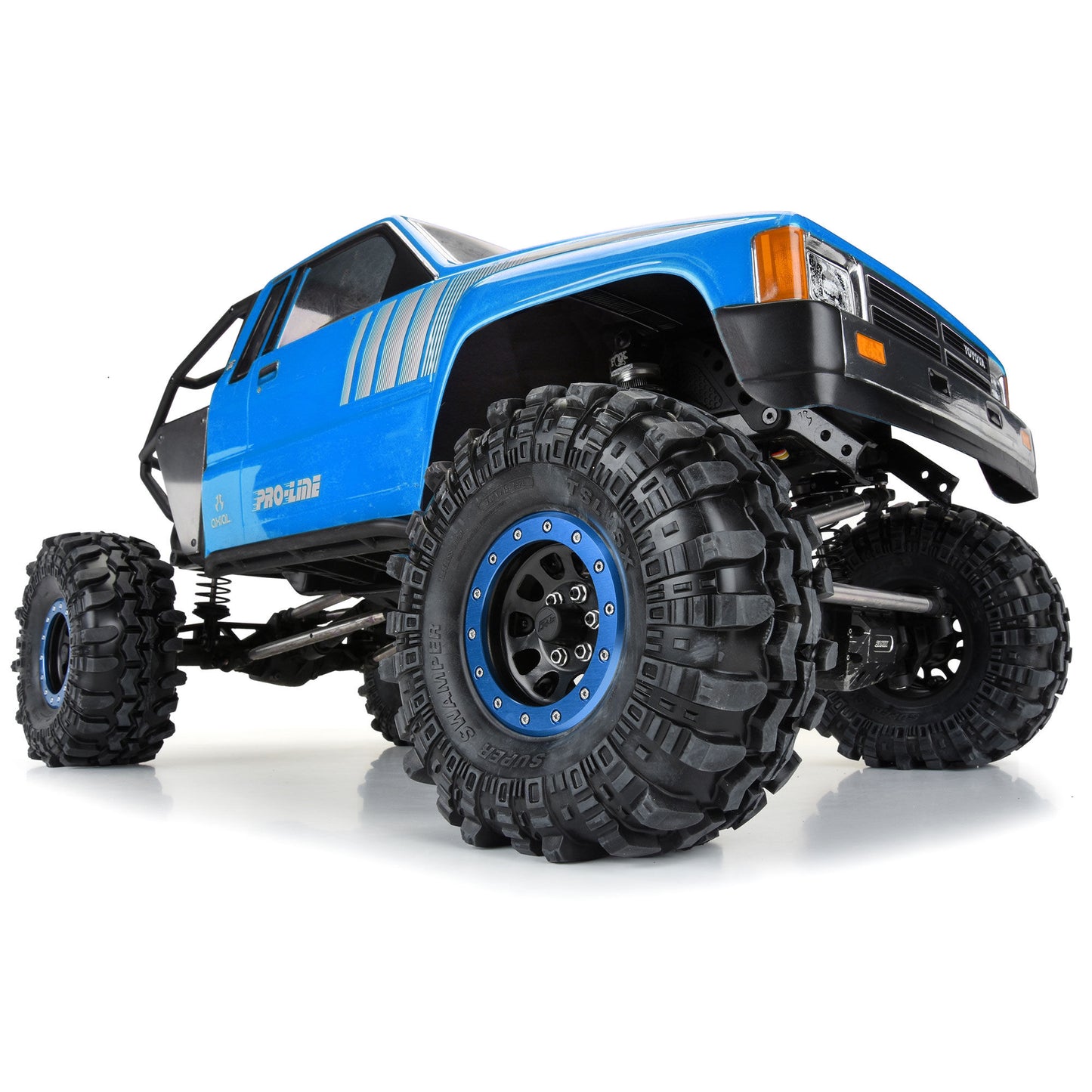 Pro-Line Racing Steelies Stamped 2.9" Dual Offset SCX6 Wheels Blue 1:6 PRO283800
