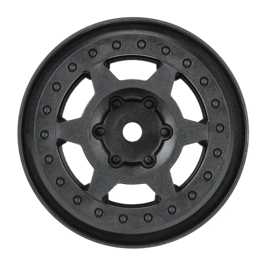 Pro-Line Racing Holcomb F/R 1.55" 12mm Crawler Loc Wheels 2 Black 1:10 PRO284200