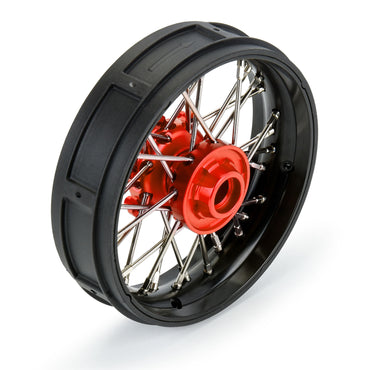 Pro-Line Racing Pro-Spec Alumi V2 Bead Front Wheel Black/Red (1) 1:4 PRO284700T2