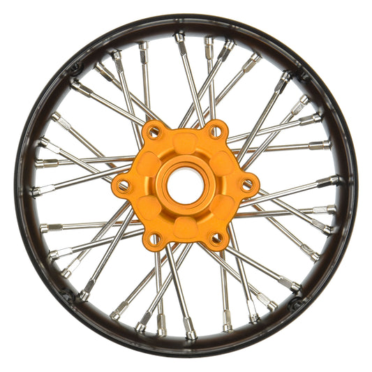 Pro-Line Racing Pro-Spec Aluminum V2 Bead Front Wheel Black/Gold 1:4 PRO284700T3
