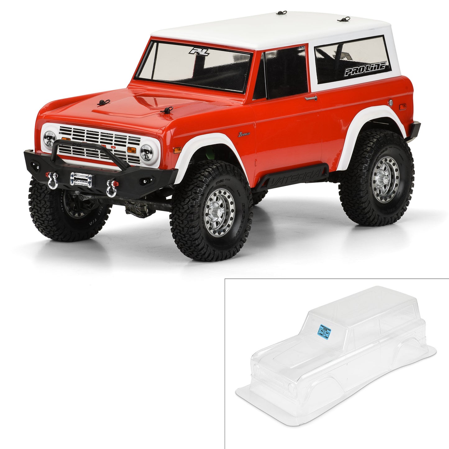 Pro-Line 1:10 1973 Ford Bronco Clear Body 12" (305mm) Wheelbase Crawl PRO3313-60