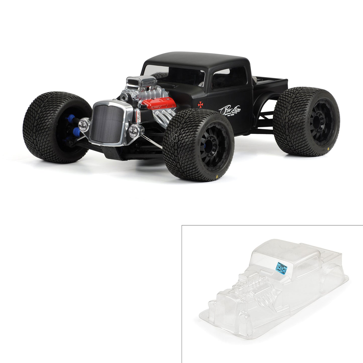 Pro-Line 1:8 Rat Rod Clear Body: Monster Truck PRO3410-00