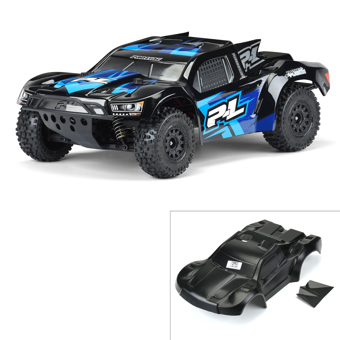 Pro-Line 1:10 Pre-Cut Flo-Tek Fusion Tough-Color Black Body: Short Co PRO3458-18