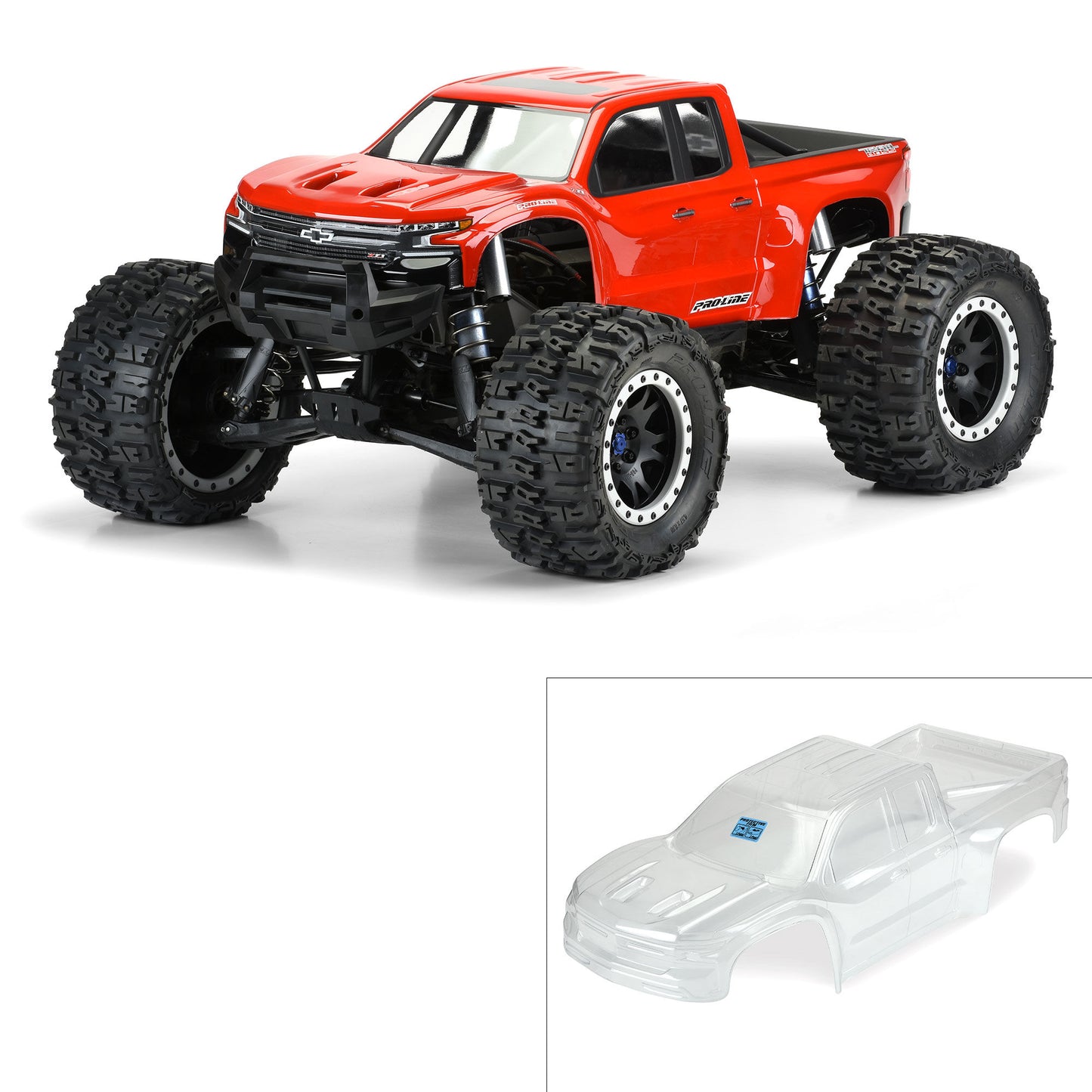 Pro-Line 1:5 Pre-Cut 2019 Chevy Silverado Z71 Trail Boss Clear Body: PRO3507-17