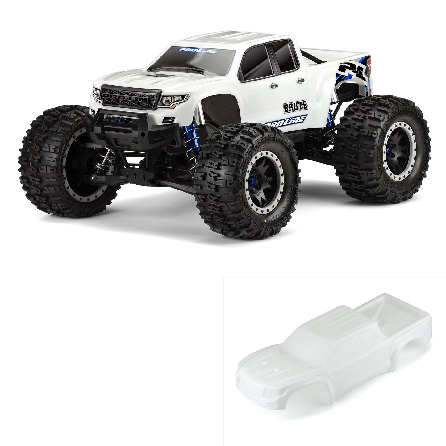 Pro-Line 1:5 Pre-Cut Brute Bash Armor White Body: X-MAXX PRO3513-17