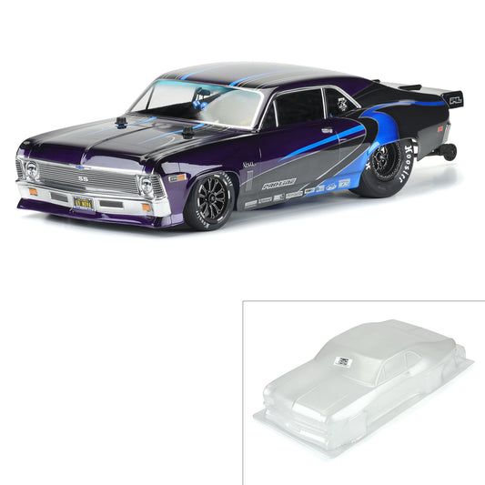 Pro-Line 1:10 1969 Chevrolet Nova Clear Body: Drag Car PRO3531-00