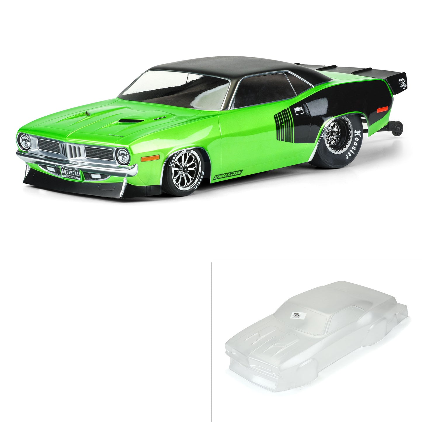 Pro-Line 1:10 1972 Plymouth Barracuda Clear Body: Drag Car PRO3550-00