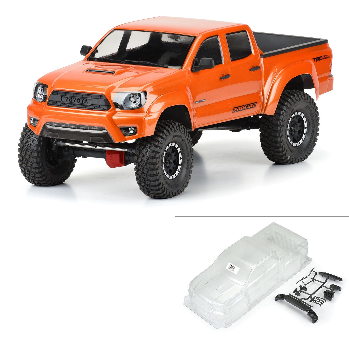 Pro-Line 1:10 2015 Toyota Tacoma TRD Pro Clear Body 12.3" (313mm) Whe PRO3568-00