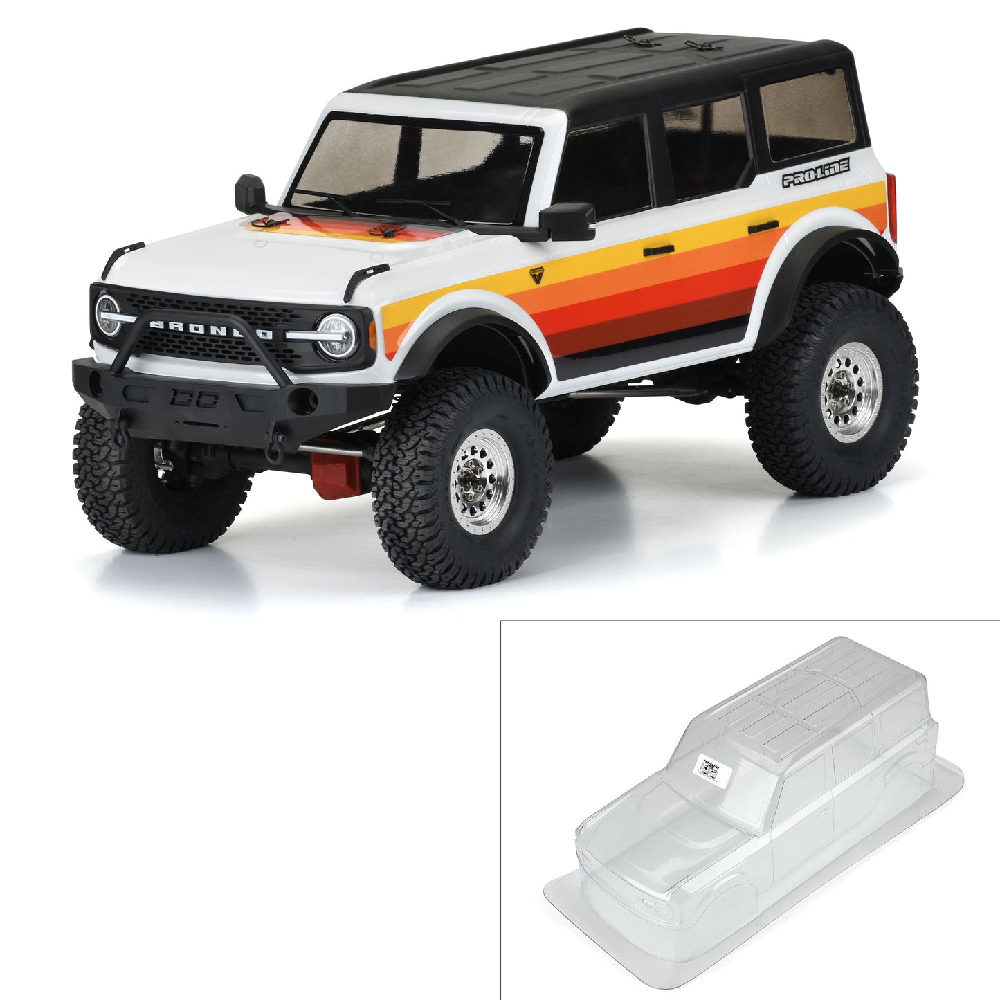 Pro-Line 1:10 2021 Ford Bronco Clear Body Set 12.3" Wheelbase: Crawle PRO3570-00