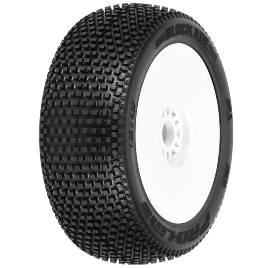Pro-Line 1:8 Blockade S3 Front/Rear Buggy Tires Mounted 17mm White (2 PRO9039-233