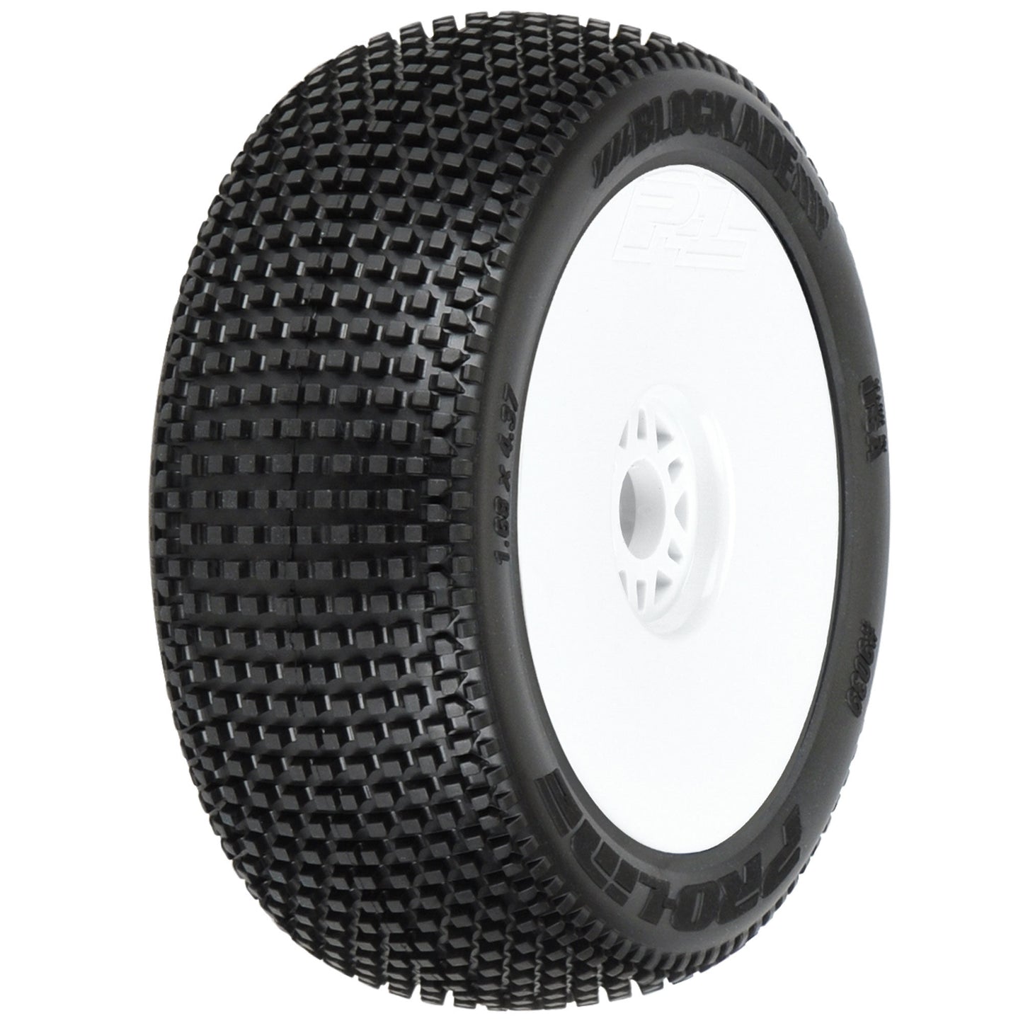 Pro-Line 1:8 Blockade S3 Front/Rear Buggy Tires Mounted 17mm White (2 PRO9039-233
