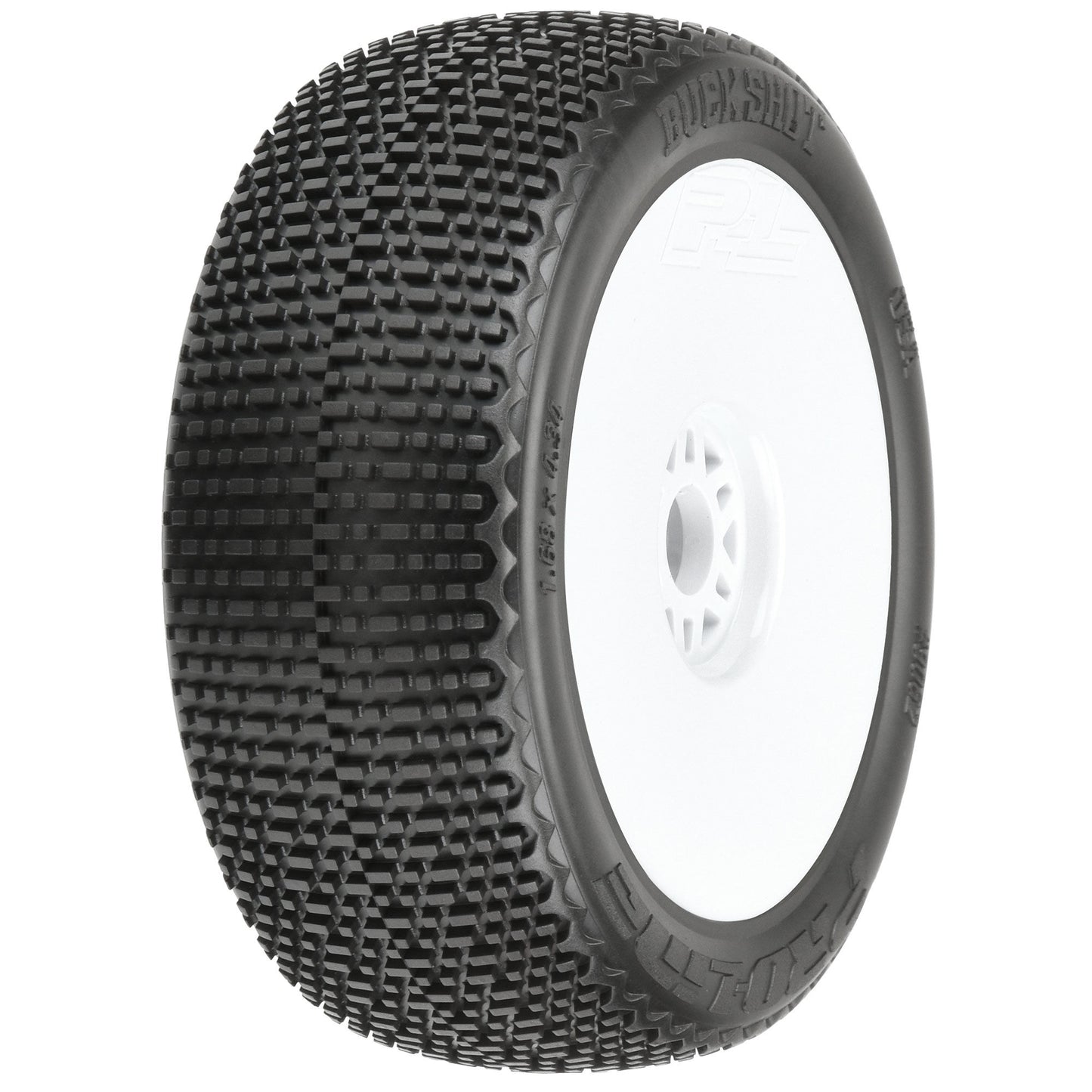 Pro-Line 1:8 Buck Shot S3 Front/Rear Buggy Tires Mounted 17mm White ( PRO9062-233