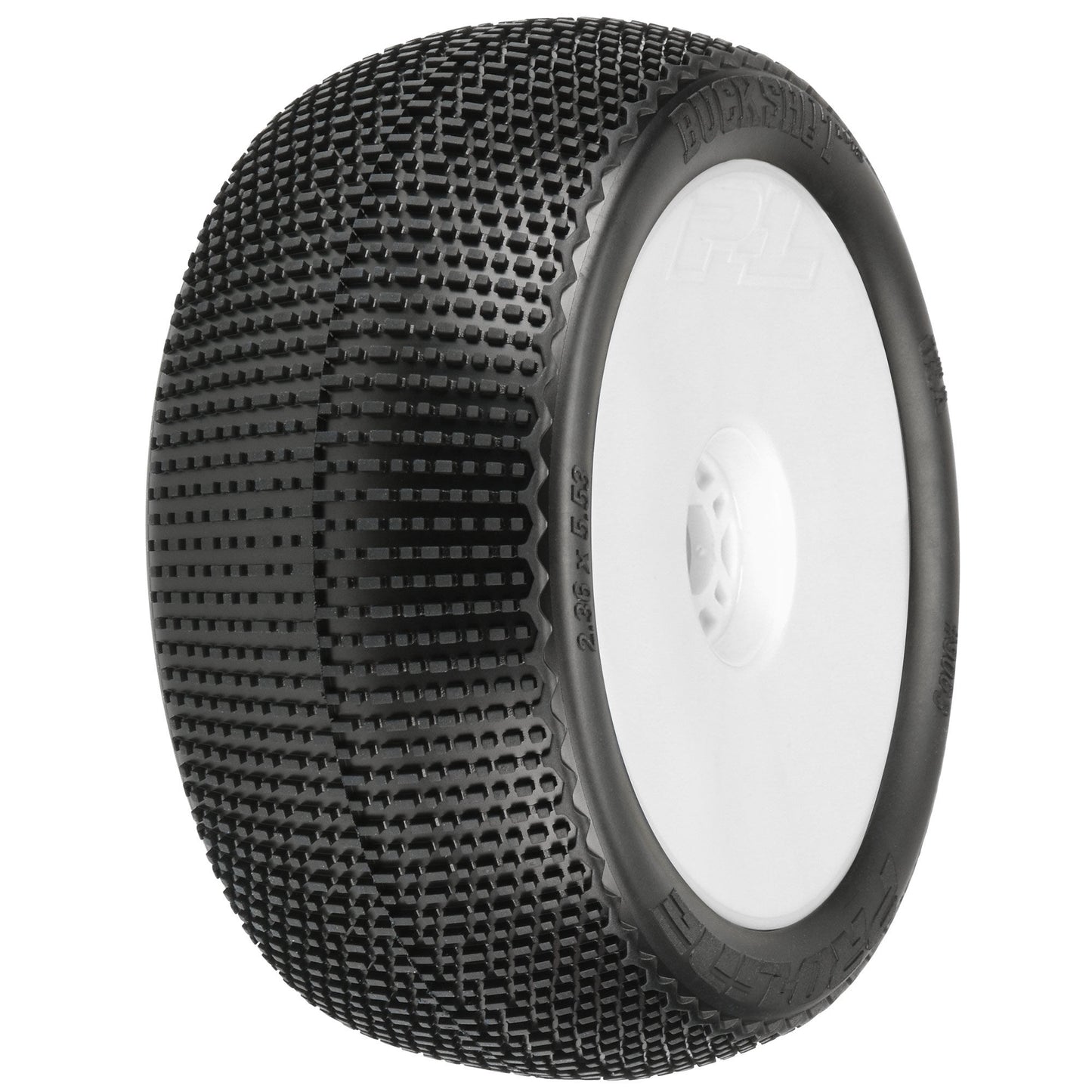 Pro-Line 1:8 Buck Shot S3 F/R 4.0" Tires Mounted 17mm Wht Zero Offst PRO9063-233