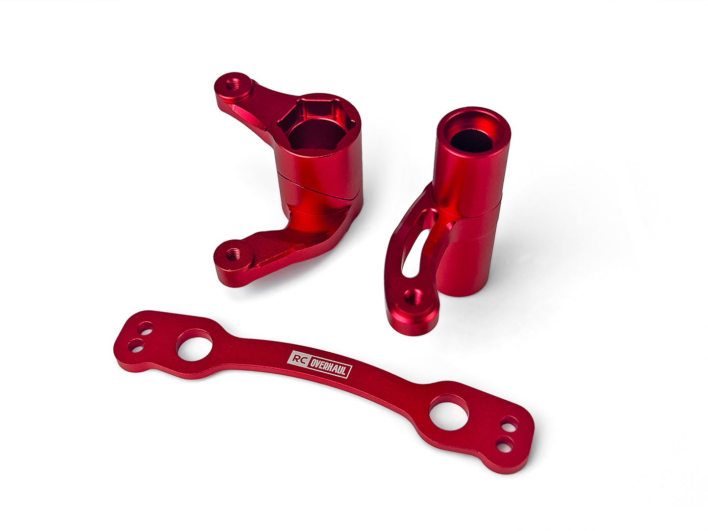 RC Overhaul Steering Crank Set Red Alum 6S AR004
