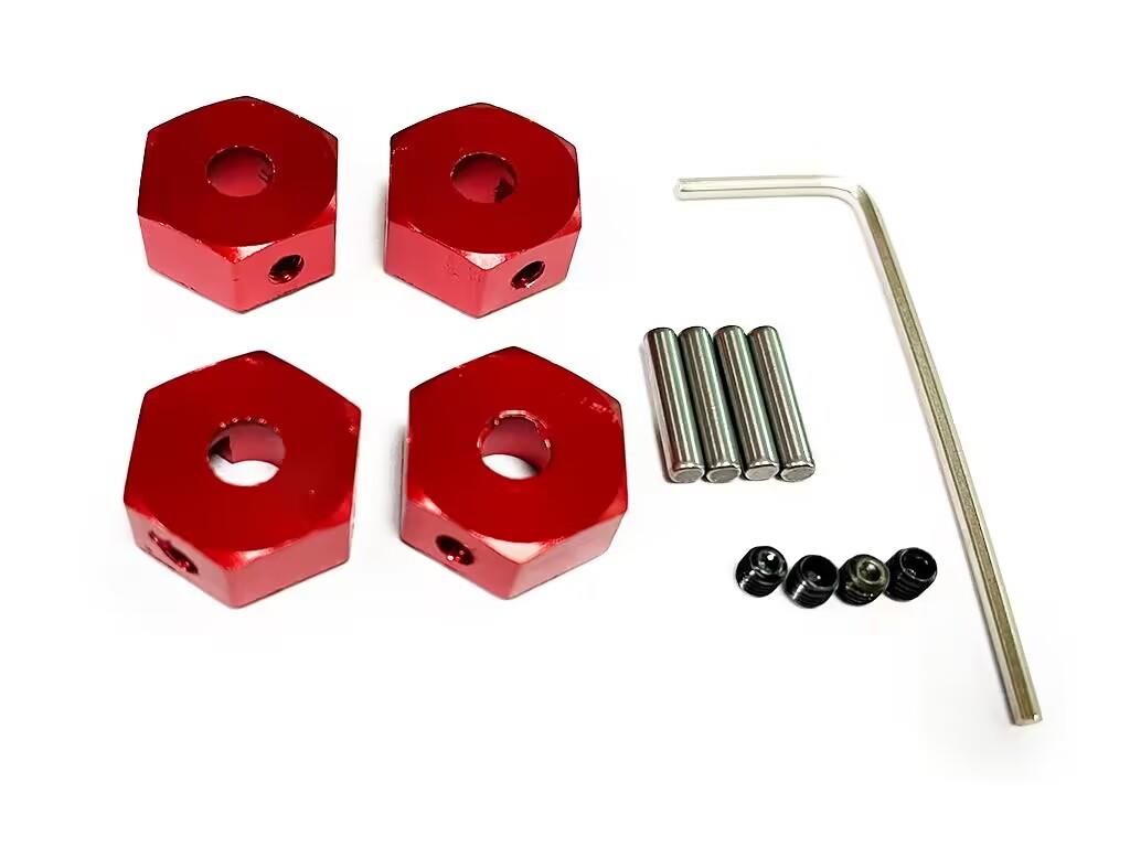 RC Overhaul Wheel Hex Drive 14mm Red Alum 3S (Pk4) AR006R