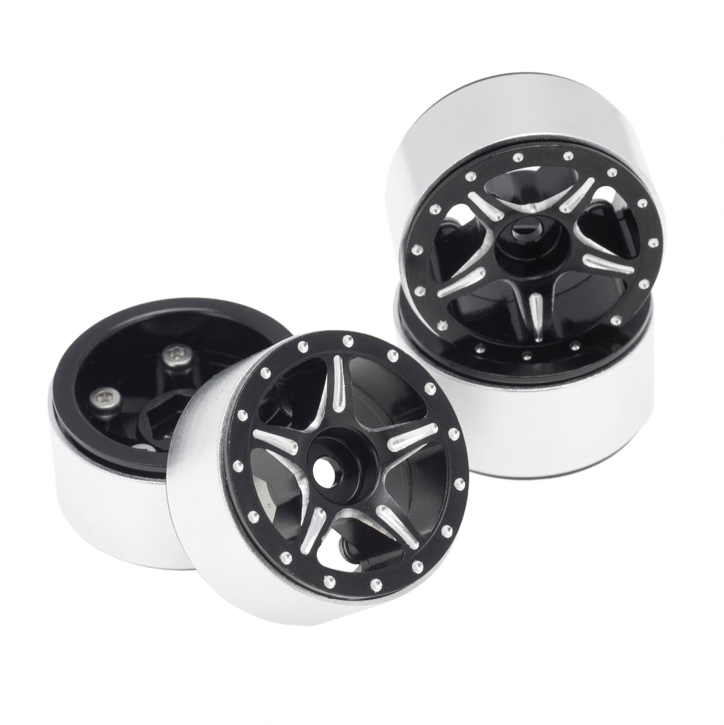 RC Overhaul 5 Spoke B'lock Alum Wheels 4pcs SCX24 AX011