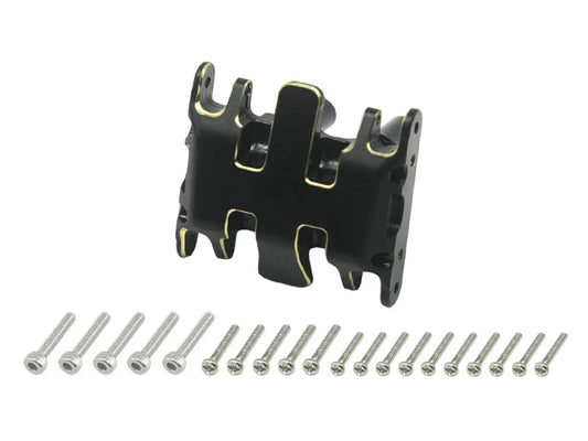 RC Overhaul Centre Skid and Mount Plate, Black Brass SCX30 RCO-AX041
