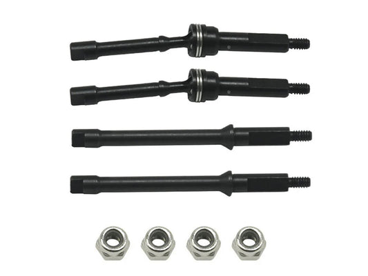 RC Overhaul Drive Shaft Set w/Front CVD's +4mm, Black Steel SCX30 RCO-AX045