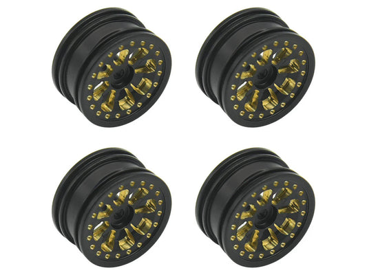 RC Overhaul Wheel Set, Black Brass 4pcs SCX30 RCO-AX049