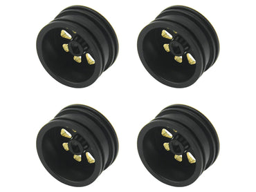 RC Overhaul Wheel Set, Black Brass 4pcs SCX30 RCO-AX049