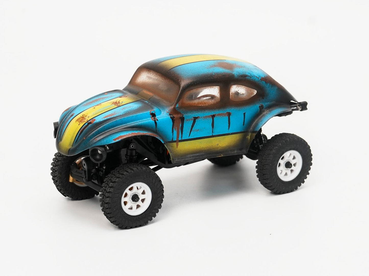 RC Overhaul Beetle Body, Blue Aged Hand Painted SCX30 RCO-AX063B
