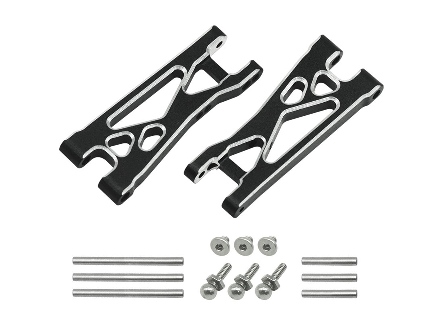 RC Overhaul Aluminum Rear Lower Arms: Micro-B RCO-LOS11BK