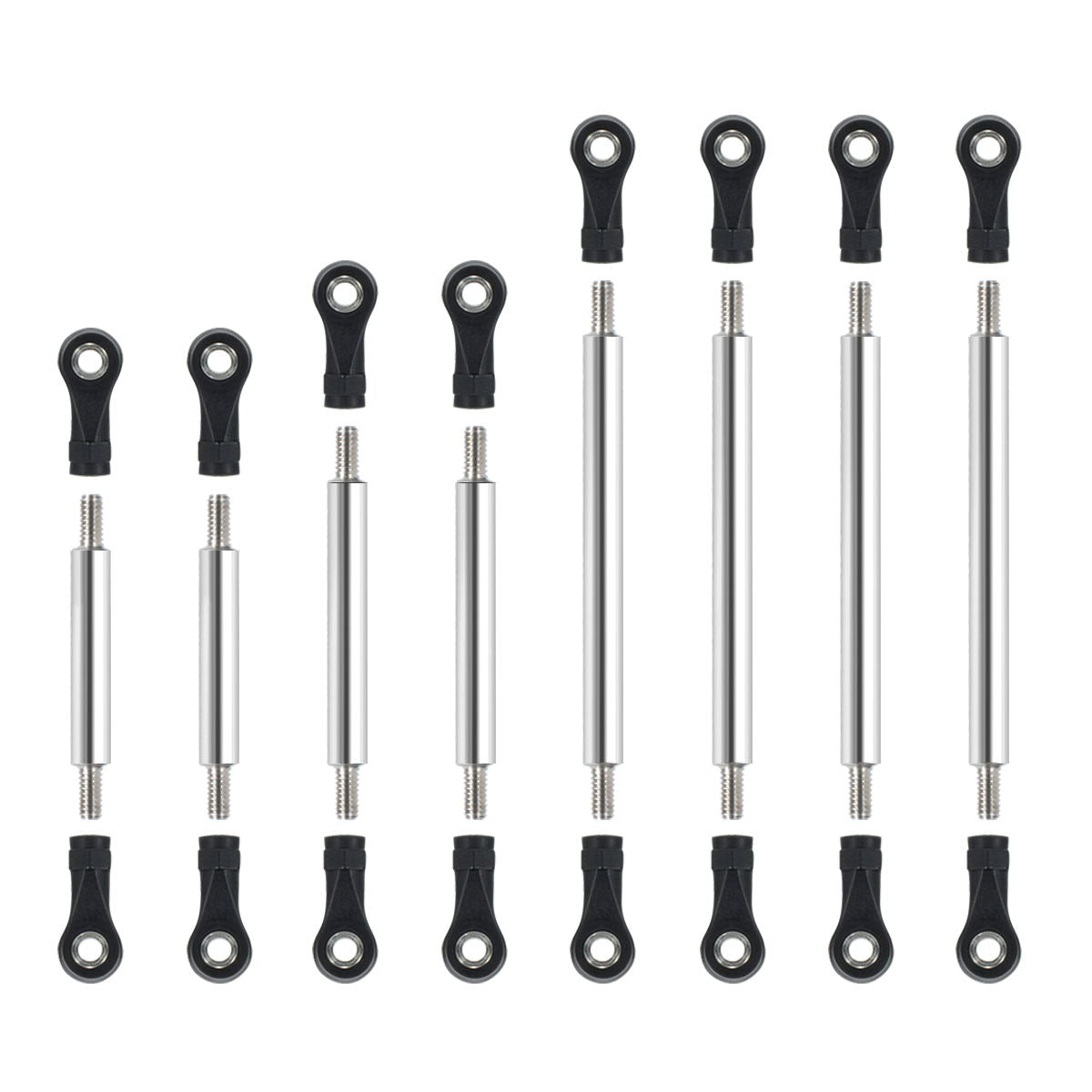 RC Overhaul Straight Rod Set SS 8pcs for TRX-4M TRX014