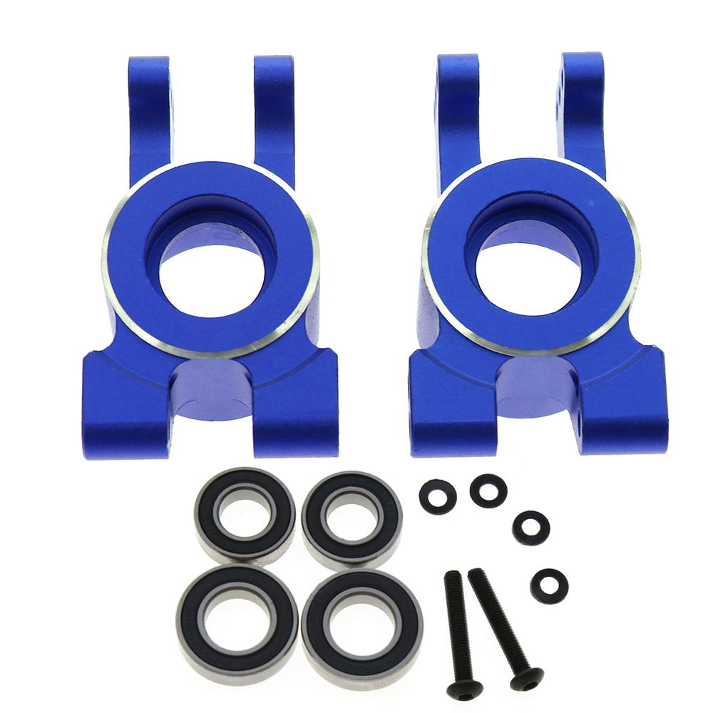 RC Overhaul Hub, Rear Blue Aluminum w/brgs (Pr) for Sledge TRX029