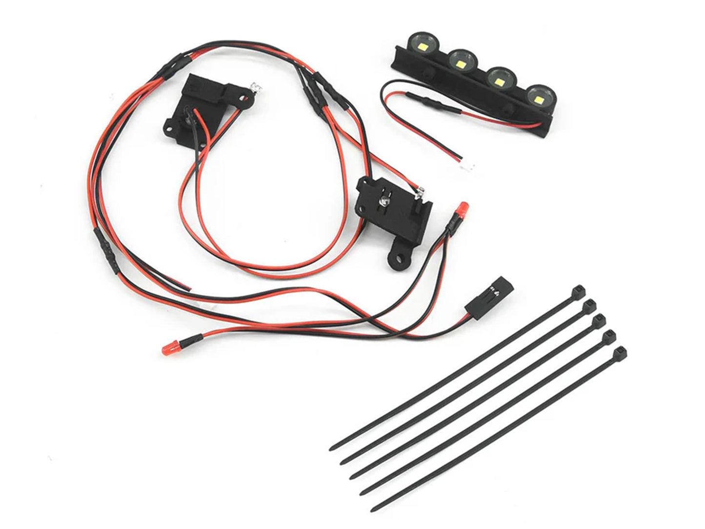 RC Overhaul Light Set, Fr/Rr Led's, Roof Light Bar TRX-4M F150/K10 RCO-TRX040
