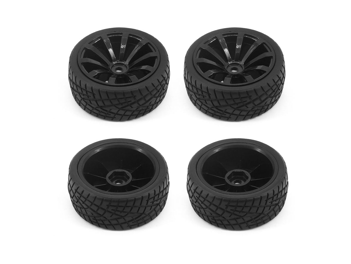 RC Overhaul 1/10 On Road/10 Spoke Wheel Set Black (4pcs) UN11