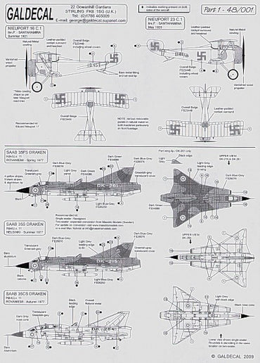Galdecal GAL48001 1:48 Finnish Air Force Pt 1