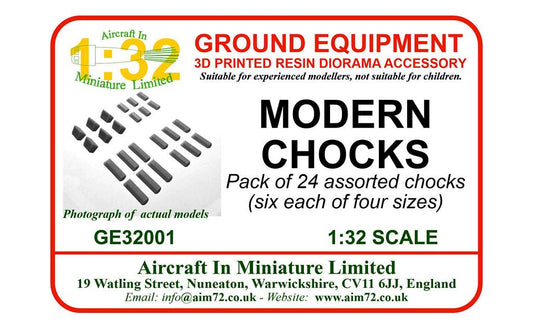 AIM Ground Equipment GE32001 Assorted Modern Wheel Chocks (x24) 1:32