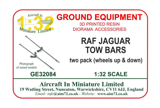 AIM - Ground Equipment GE32084 1:32 Sepecat Jaguar tow bars-wheels up & down