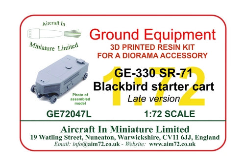AIM Ground Equipment GE72047L SR-71 Blackbird Starter Cart 1:72
