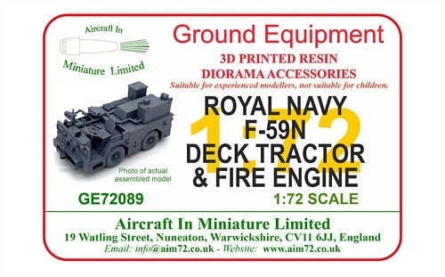 AIM Ground Equipment GE72089 Royal Navy F-59N Deck Tractor & Fire Engine 1:72