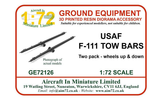 AIM Ground Equipment GE72126 F-111A/C Tow Bars (2-Pack) 1:72