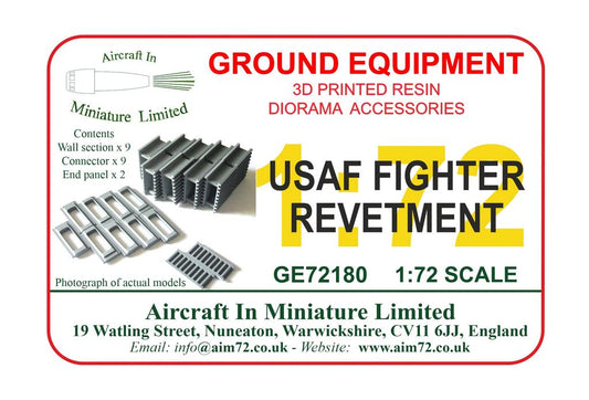 AIM Ground Equipment GE72180 USAF Fighter Revetment Vietnam Era 1:72