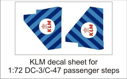 AIM - Ground Equipment Decals GED72040B KLM decal sheet-1:72 DC-3 pax steps
