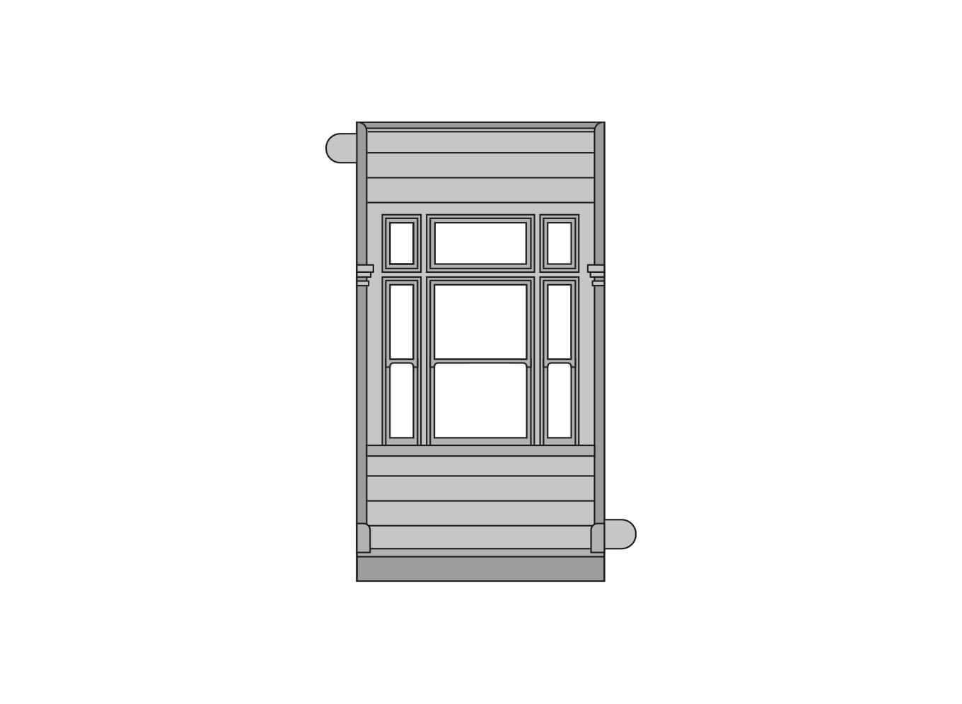 Ratio GJ02 LNWR Grand Junction Station Building Components: 4 Window Panels HO/OO Gauge