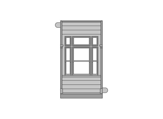 Ratio GJ02 LNWR Grand Junction Station Building Components: 4 Window Panels HO/OO Gauge