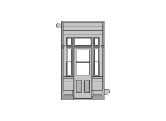 Ratio GJ03 LNWR Grand Junction Station Building Components: 4 Single Door Panels HO/OO Gauge