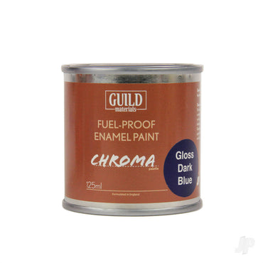 Guild Lane Chroma Enamel Fuelproof Paint Gloss Dark Blue (125ml Tin) CHR6204