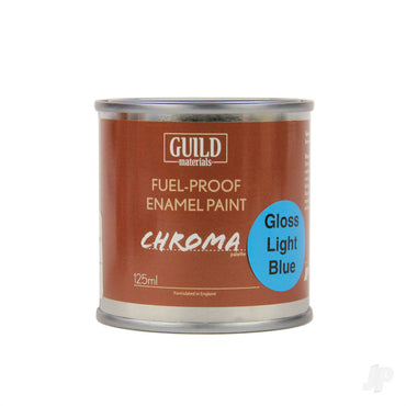 Guild Lane Chroma Enamel Fuelproof Paint Gloss Light Blue (125ml Tin) CHR6205