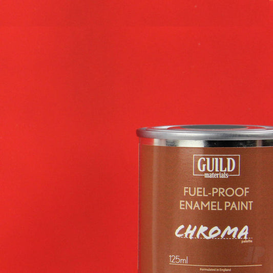 Guild Lane Chroma Enamel Fuelproof Paint Matt Red (125ml Tin) CHR6301
