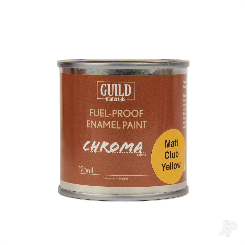 Guild Lane Chroma Enamel Fuelproof Paint Matt Cub Yellow (125ml Tin) CHR6302